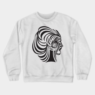 Tribal Woman Tattoo Art Crewneck Sweatshirt